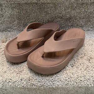 CROCS Women's Brown Platform Sandals